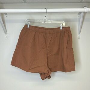 Free People Cargo Shorts in Terracotta Brown